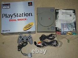Playstation 1 ps1 Dual Shock Console Complete in Box Scph-7501 #31 GOOD Shape