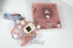 SEGA Hello Kitty DC Set Skeleton Pink Dreamcast Video Game Used good condition