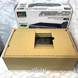 SEGA Mega CD Computer CD-ROM Player Genesis Boxed Black Rare Very Good Condition