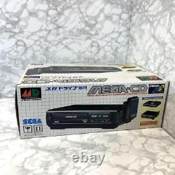 SEGA Mega CD Computer CD-ROM Player Genesis Boxed Black Rare Very Good Condition