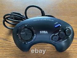 SEGA Mega Drive Black Game Home Console & Sonic The hedgehog 1,2 Good Condition