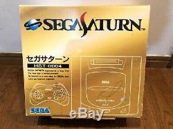 SEGA Saturn Console HST-3200 Gray Very Good Condition Box tested Japan