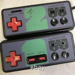 SHARP Twin Famicom Black AN-505BK Game Console Showa Retro Very Good Condition