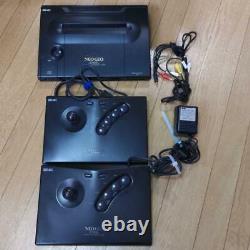 SNK NEO GEO AES Console System with 2 Controllers Very Good Condition 220128-02