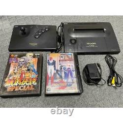 SNK NEO GEO AES Console System with Lot 2 Games Very Good Condition 220310-01