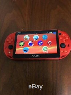 SONY PS Vita PCH-2000 ZA26 Metallic Red Wi-Fi Model Good Condition