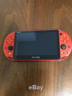 SONY PS Vita PCH-2000 ZA26 Metallic Red Wi-Fi Model Good Condition