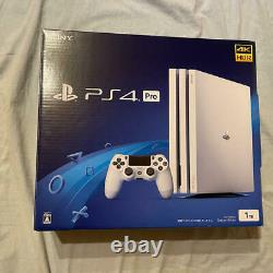 SONY PS4 PlayStation 4 Pro Glacier White 1TB CUH-7200BB02 Very Good Condition