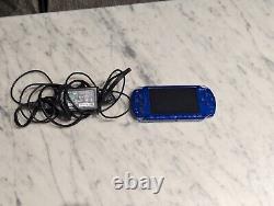 SONY PSP PORTABLE 2001 BLUE GOOD CONDITION TESTED withINCLUDED GAMES UMD'S