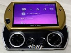 SONY PSP go piano black in good condition with gold coverGame consoles only