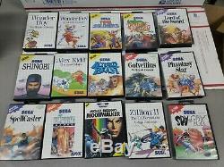 Sega Master System Lot of 27 Games And Sega Cards In Good Condition