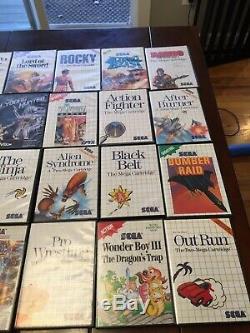Sega Master System Lot of 43 Games And Sega Cards In Good Condition