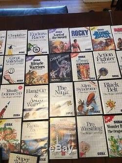 Sega Master System Lot of 43 Games And Sega Cards In Good Condition