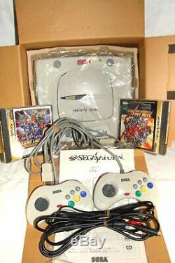 Sega Saturn White Console Boxed Very Good Condition Tested From Japan G0020