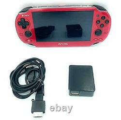 Sony PS Vita PCH-2000 Slim Cosmic Red With Charger Good Condition