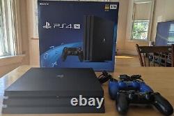Sony Play Station Console 4 Pro 1TB Black+2 controller good condition