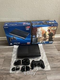 Sony PlayStation 3 PS3 Super Slim CIB with Last of Us. Very Good Condition