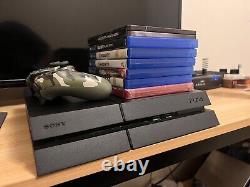 Sony PlayStation 4 500GB JetBlack Console-Good Condition Games & Cables Included