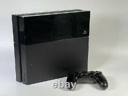 Sony PlayStation 4 PS4 500GB Jet Black Console with Controller Good Condition