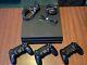 Sony Playstation 4 Pro Console Jet Black 1tb With 3 Controllers Good Condition