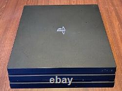 Sony PlayStation 4 Pro Console Jet Black 1TB with 3 Controllers Good Condition