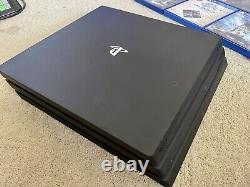 Sony PlayStation 4 Pro/VR Consoles 2 Controllers 12 Games, HDMI Good Conditions