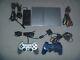 Sony Playstation 2 Ps2 System Console Satin Silver With 2 Controllers Good Shape