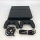 Sony Playstation 4 Black 500gb Good Condition With 2 Controllers + Cables + Games