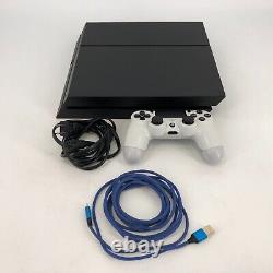 Sony Playstation 4 Black 500GB Good Condition with White Controller + Power Cable