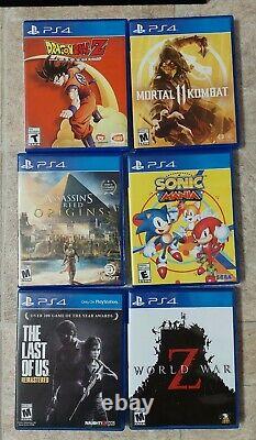 Sony Playstation 4 PS4 500GB Console Bundle Tested Good Condition 6 Games