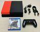 Sony Ps4 Playstation 4 500gb Black/orange + 1 Game Works Perfect Good Condition
