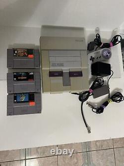 Super Nintendo SNES Bundle Lot Console With Great Games Good Shape TESTED