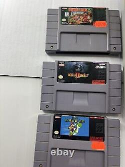Super Nintendo SNES Bundle Lot Console With Great Games Good Shape TESTED