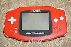 Target Red Nintendo Game Boy Advance System Console GOOD Shape