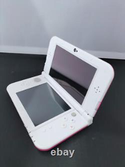 USED Japanese Nintendo 3DS LL PINK WHITE with all items RED-001 (Good Condition)