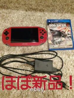 Used SONY PS Playstation Vita PCH-1000 WiFi Red Japan Good Condition withCharger
