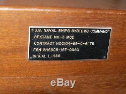 Vintage U. S. Naval Ships Systems Command Sextant. MK-3 Mod. V. Good condition