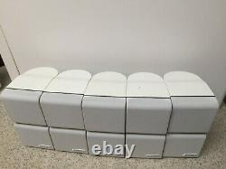 White Bose Acoustimass 10 Home Theater Speaker System 5.1 Tested +Good Condition