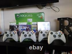 Xbox 360 arcade console bundle very good condition + games + controllers