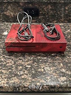 Xbox One S Gears of War 4 Limited Edition 2 TB Crimson Red Good Condition