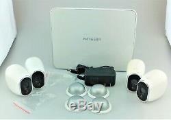Arlo Vms3430 Hd 1280x720 Système De Sécurité Sans Fil Avec 4 Caméras Blanc Bonne Forme