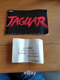 Atari Jaguar Noir Console, Pal, Très Bon État, Y Compris Cybermorph