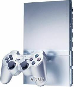 Authentique Rénové Sony Playstation 2 Slim (argent) Aveccontrôleur, Cordes