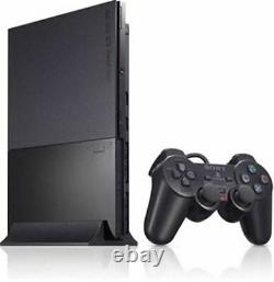 Authentique Rénové Sony Playstation 2 Slim (noir) Aveccontrôleur, Cordes
