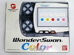 Bandai Wonder Swan Couleur Crystal Black Console Game Japon Bon État