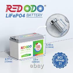 Batterie lithium Redodo 12V 100Ah LiFePO4 pour camping-car solaire en bon état d'occasion