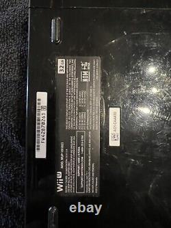 Black 32gb Nintendo Wii U Console Bundle (avec 4 Jeux Téléchargés), Bon État