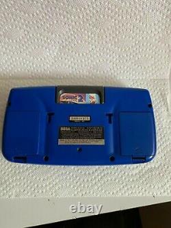 Blue Sega Game Gear Console + 1 Jeux De Bonnes Conditions / Testé Sur La Batterie DC