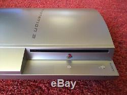 Bon Etat Rare Argent Playstation 3 Cechl00 80go Box Et Câbles Inclus