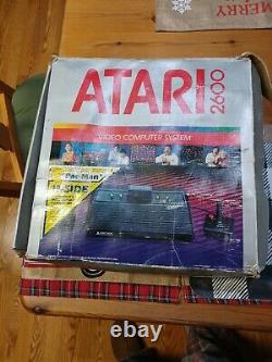 Console Atari 2600 En Boîte 4 Interrupteur Noir Bon État Testé
